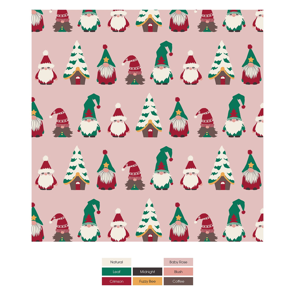 Applique Coverall with Snaps in Baby Rose Gnomes