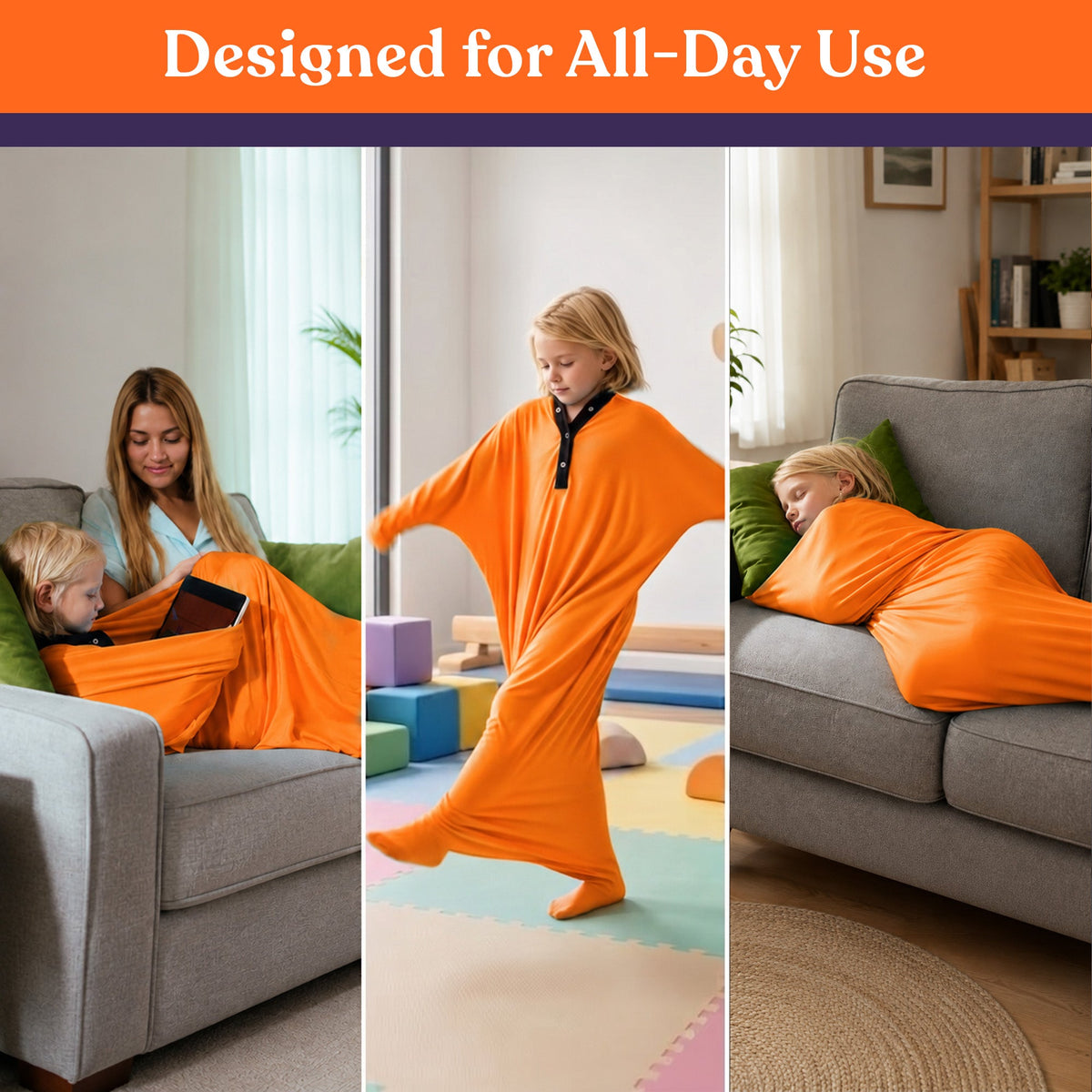 Sensory Stretchy Body Sock - New Snap Closure