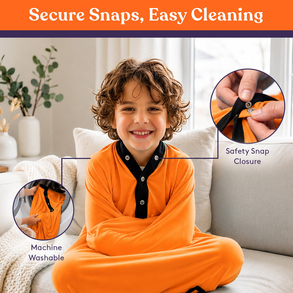 Sensory Stretchy Body Sock - New Snap Closure