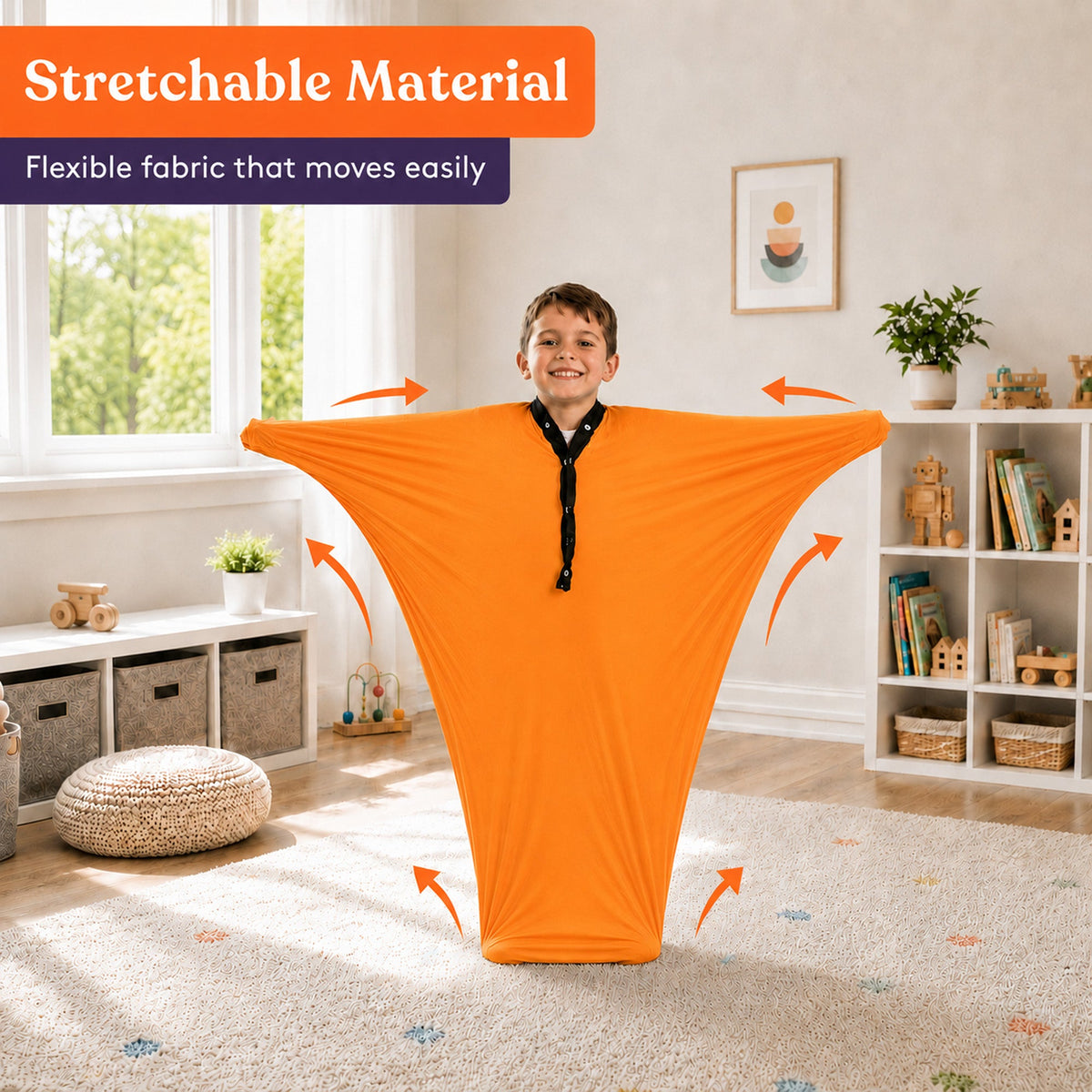 Sensory Stretchy Body Sock - New Snap Closure
