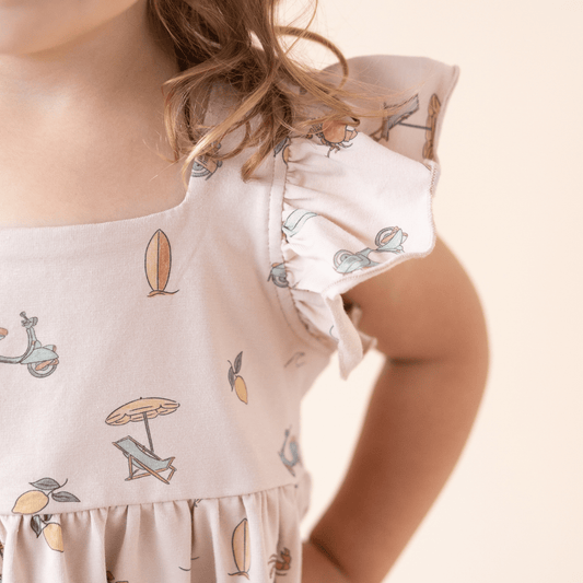 Organic Cotton Flutter Dress – Summer Vibes