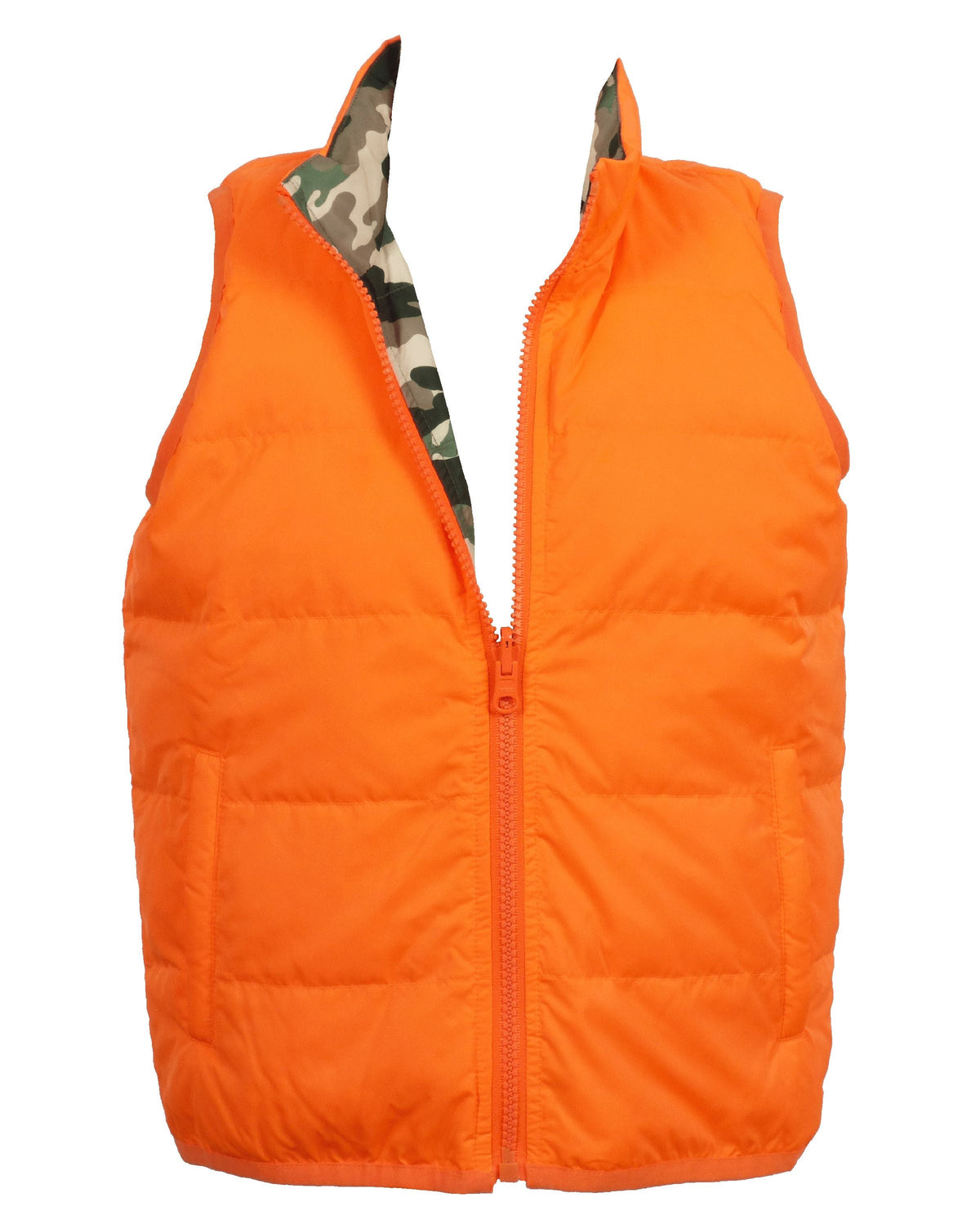 Delta Valley Vest - REVERSIBLE Hunter Orange / Woodland Camo