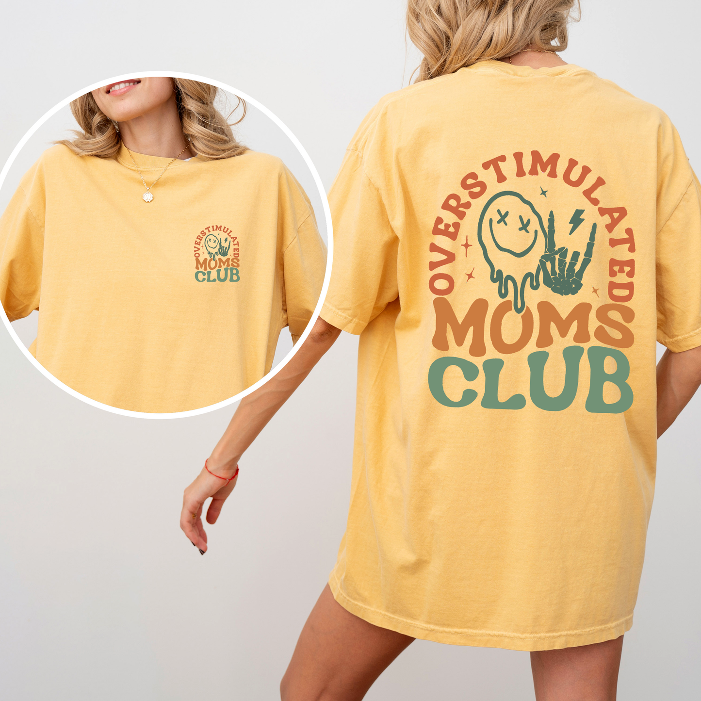 Overstimulated Mom's Club, Trend, Mama, Mother, Funny Mom, Comfort Colors T-Shirt