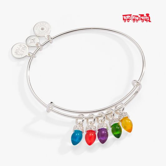 Christmas Light Bulb Charm Bangle