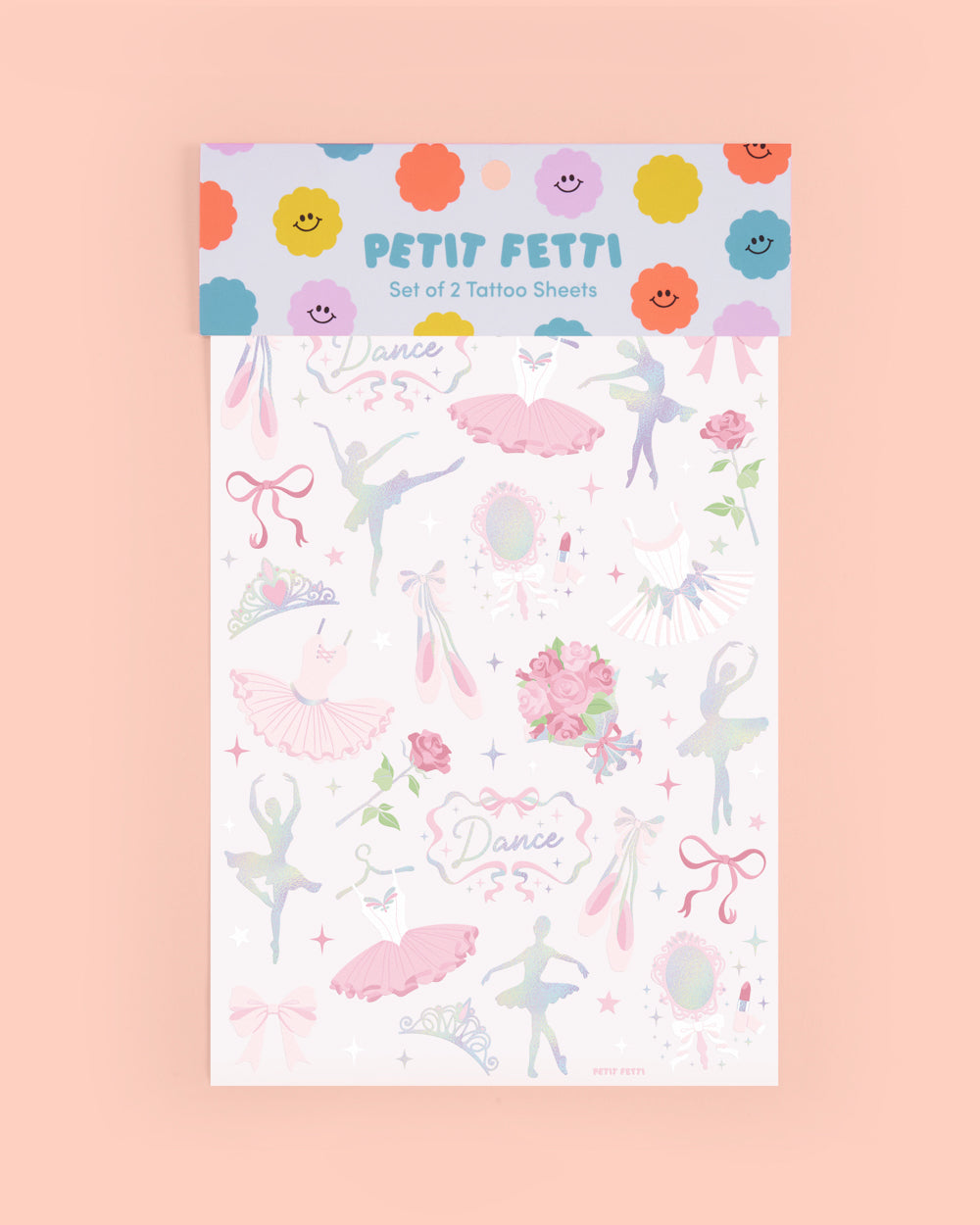 Little Dancer Tats - 50 foil temporary tattoos