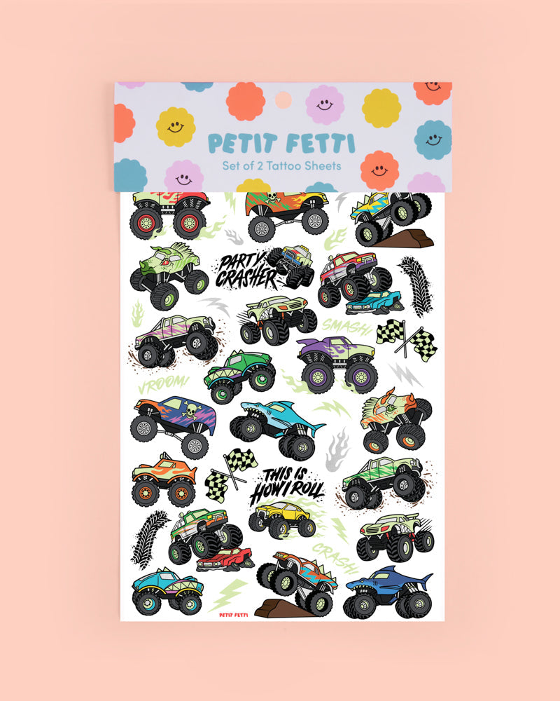 Party Crasher Glo Tats - 50 foil temporary tattoos