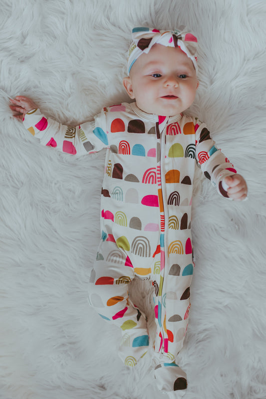 "Adorable Abstracts One-Peaz™ Footies - Hills