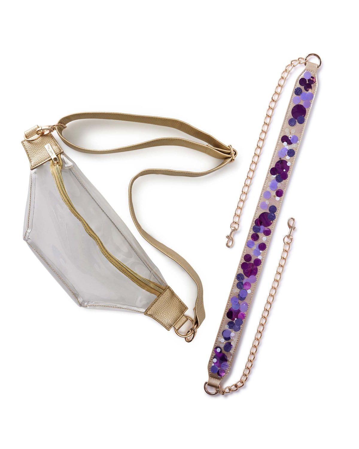 Confetti Strap and Clear Belt Bag Bundle