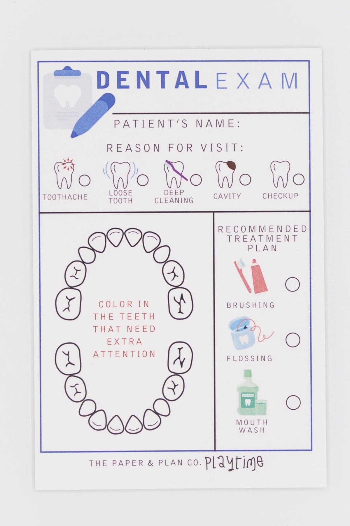 Dental Exam Playtime Pad®