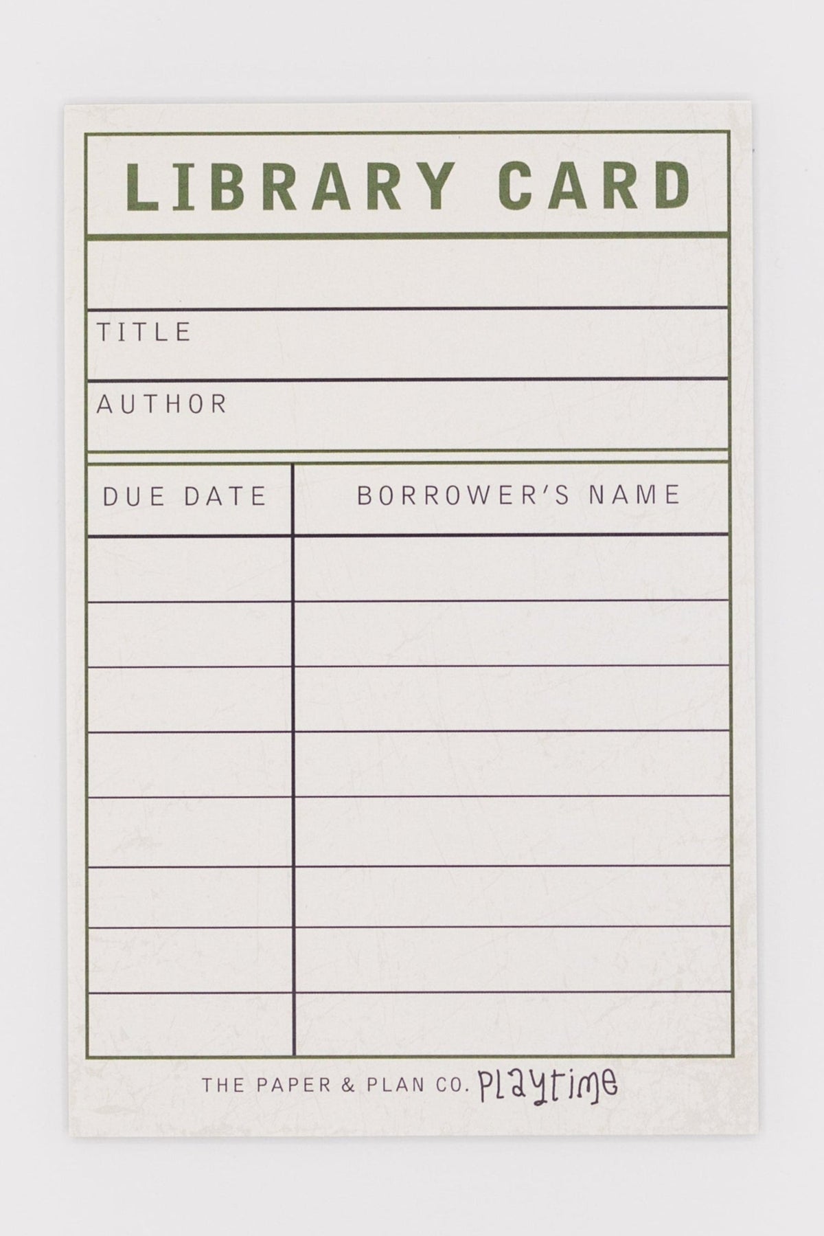 Library Card Playtime Pad®