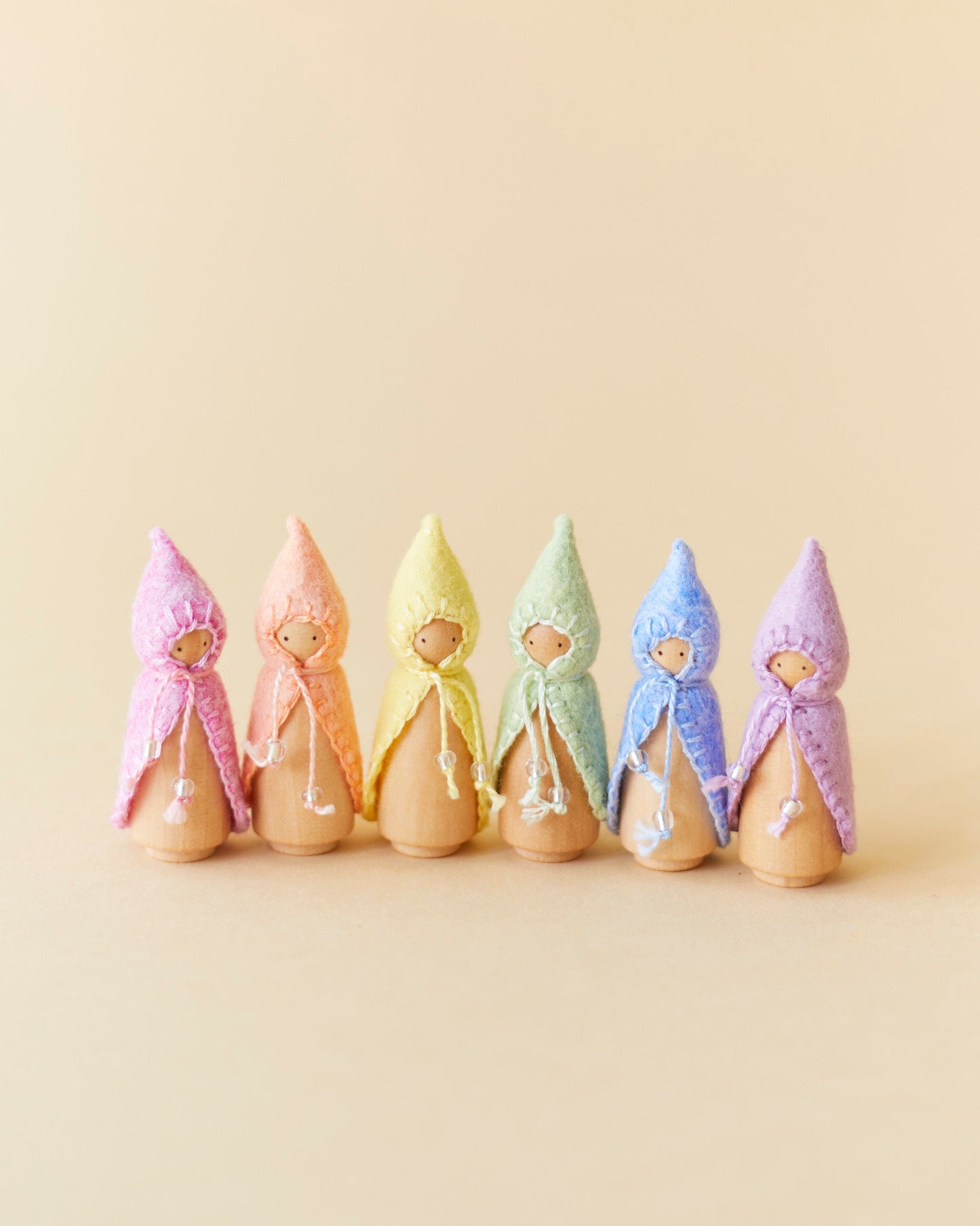 Mini Pastel Blue Wooden Gnome