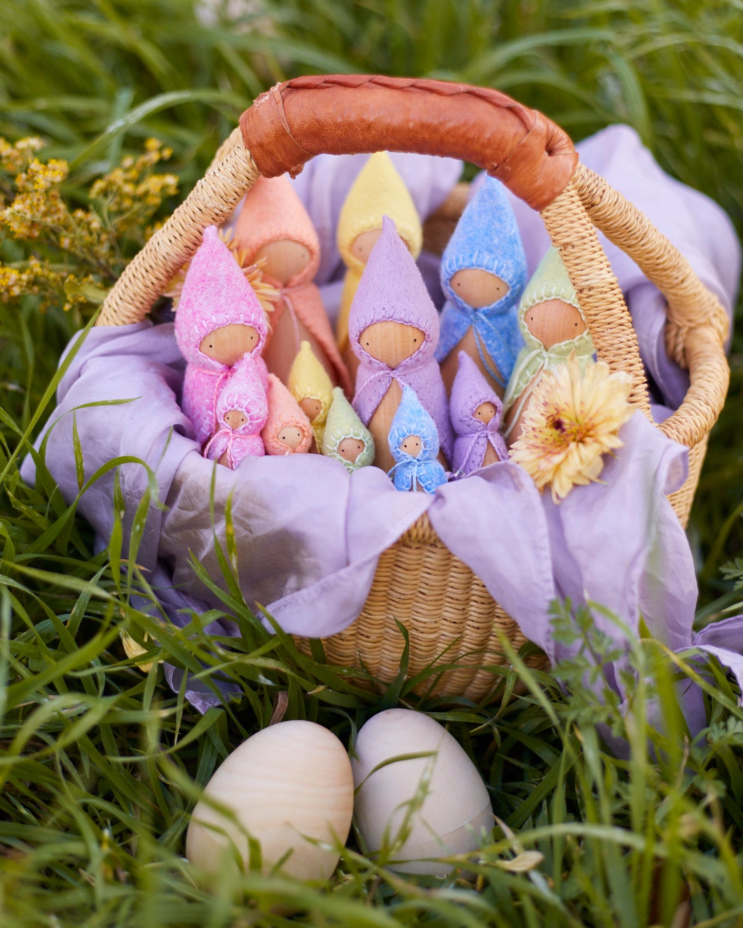 Pastel Pink Wooden Gnome