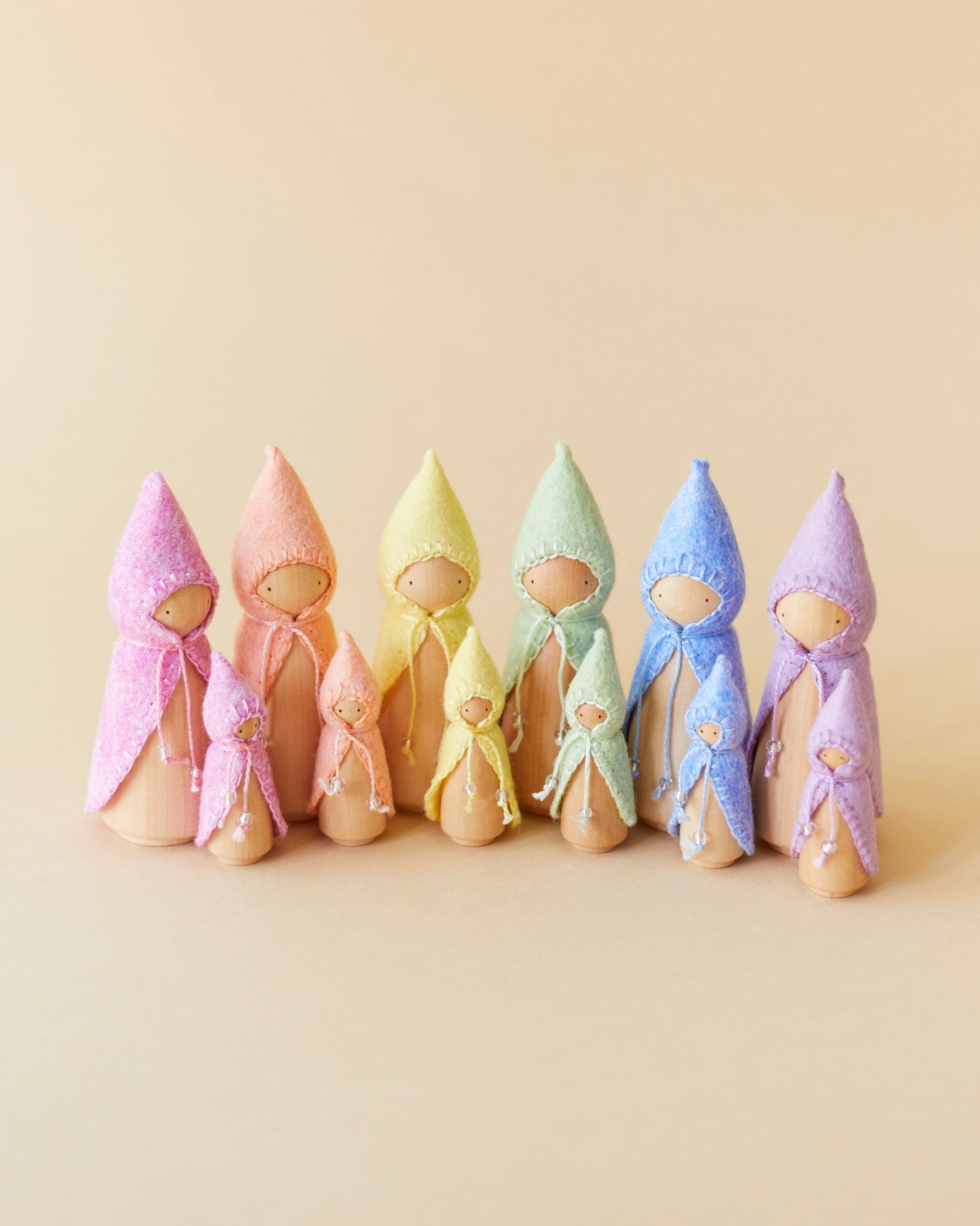 Mini Pastel Pink Wooden Gnome