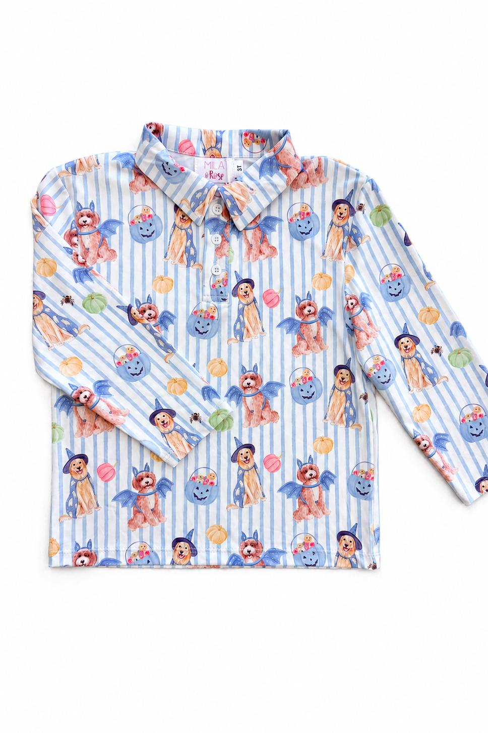 Pawsitively Spooky L/S Polo