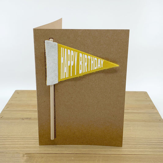 Mini Pennant Greeting Card HAPPY BIRTHDAY