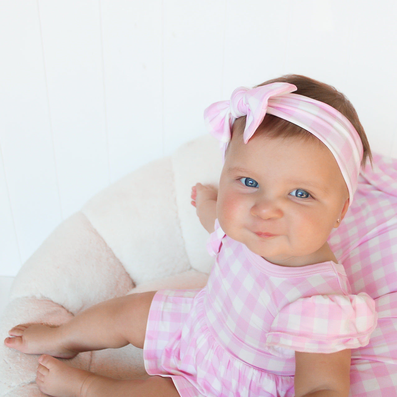 TAFFY PINK GINGHAM DREAM BOW