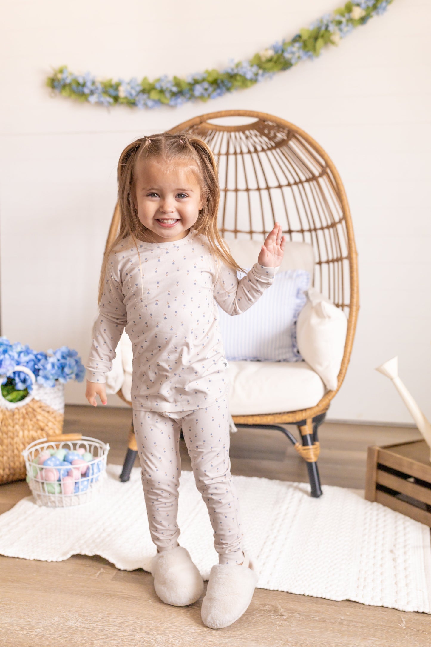 Tiny Tulips 2pc Bamboo Pajama Set
