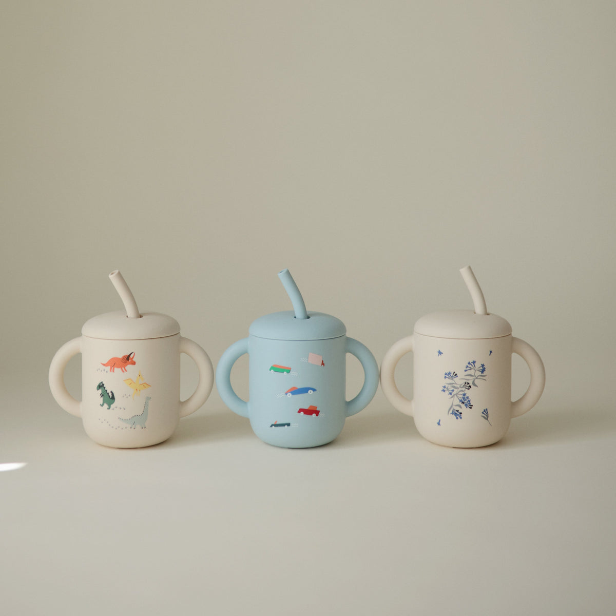 Silicone Training Cup + Straw