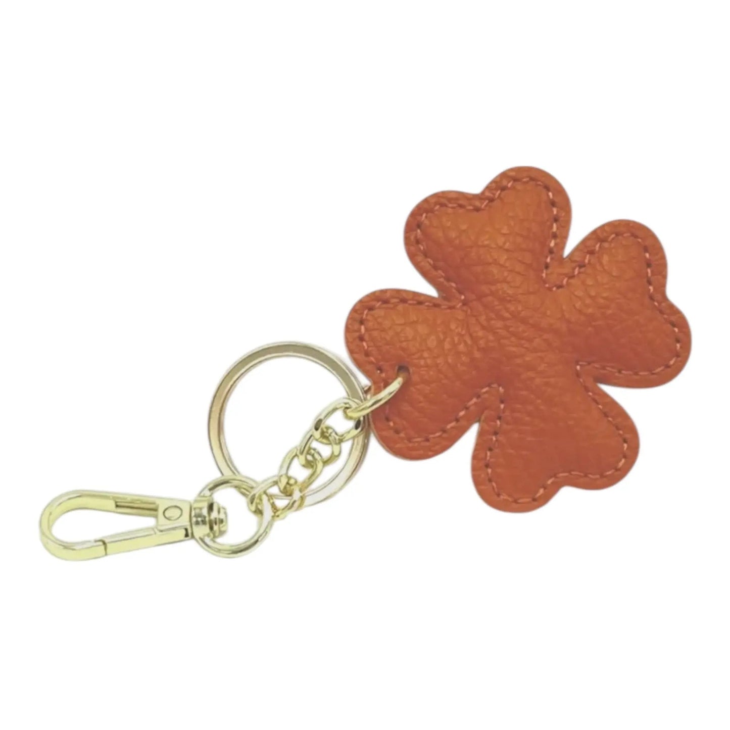LEATHER CLOVER HANDBAG CHARM