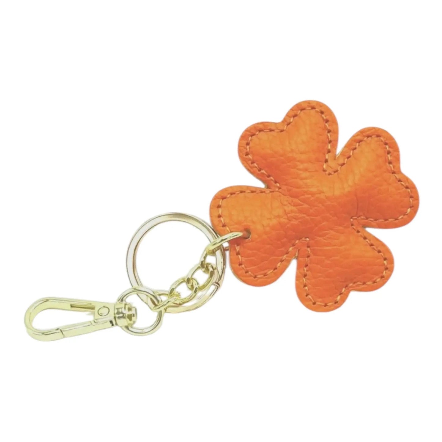 LEATHER CLOVER HANDBAG CHARM