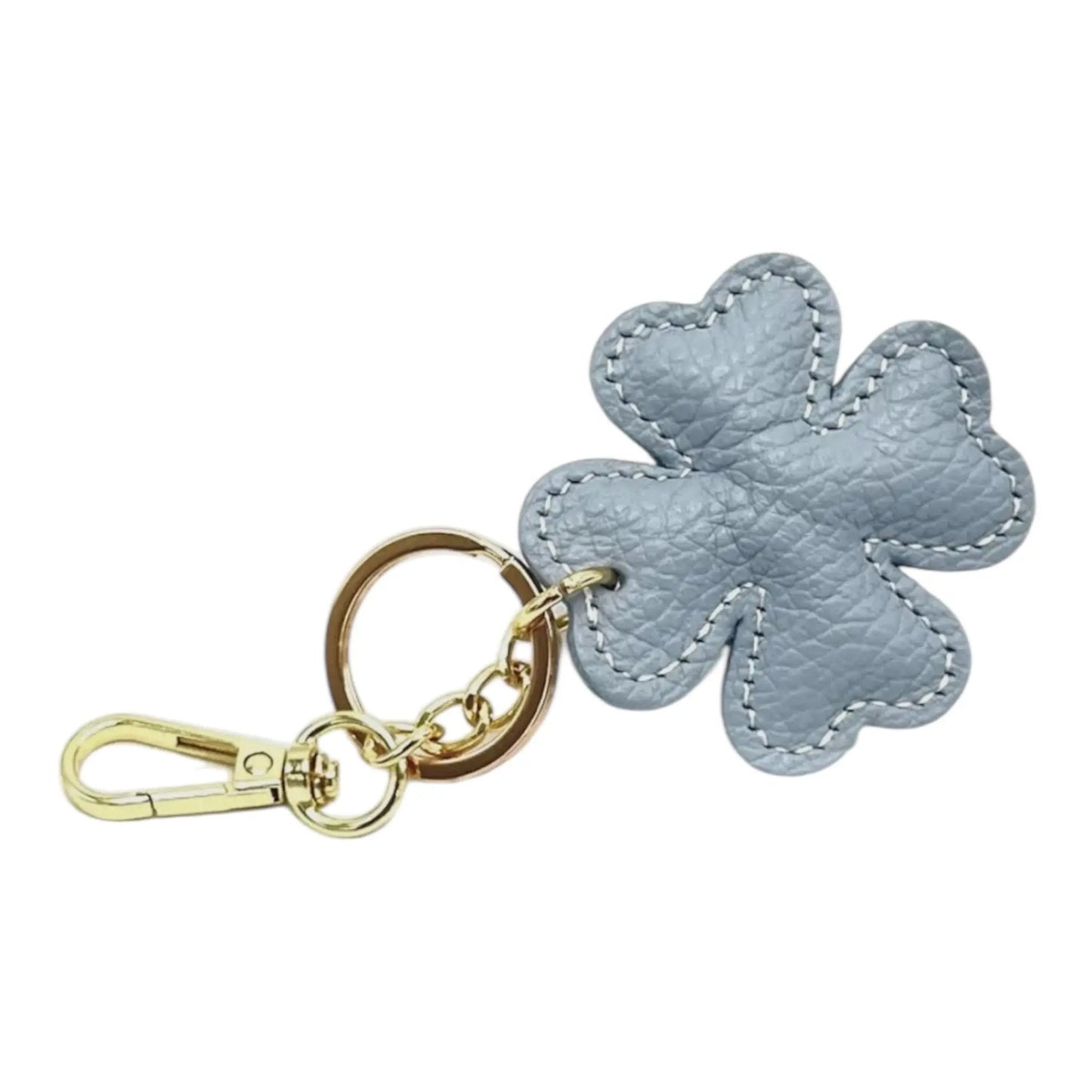 LEATHER CLOVER HANDBAG CHARM