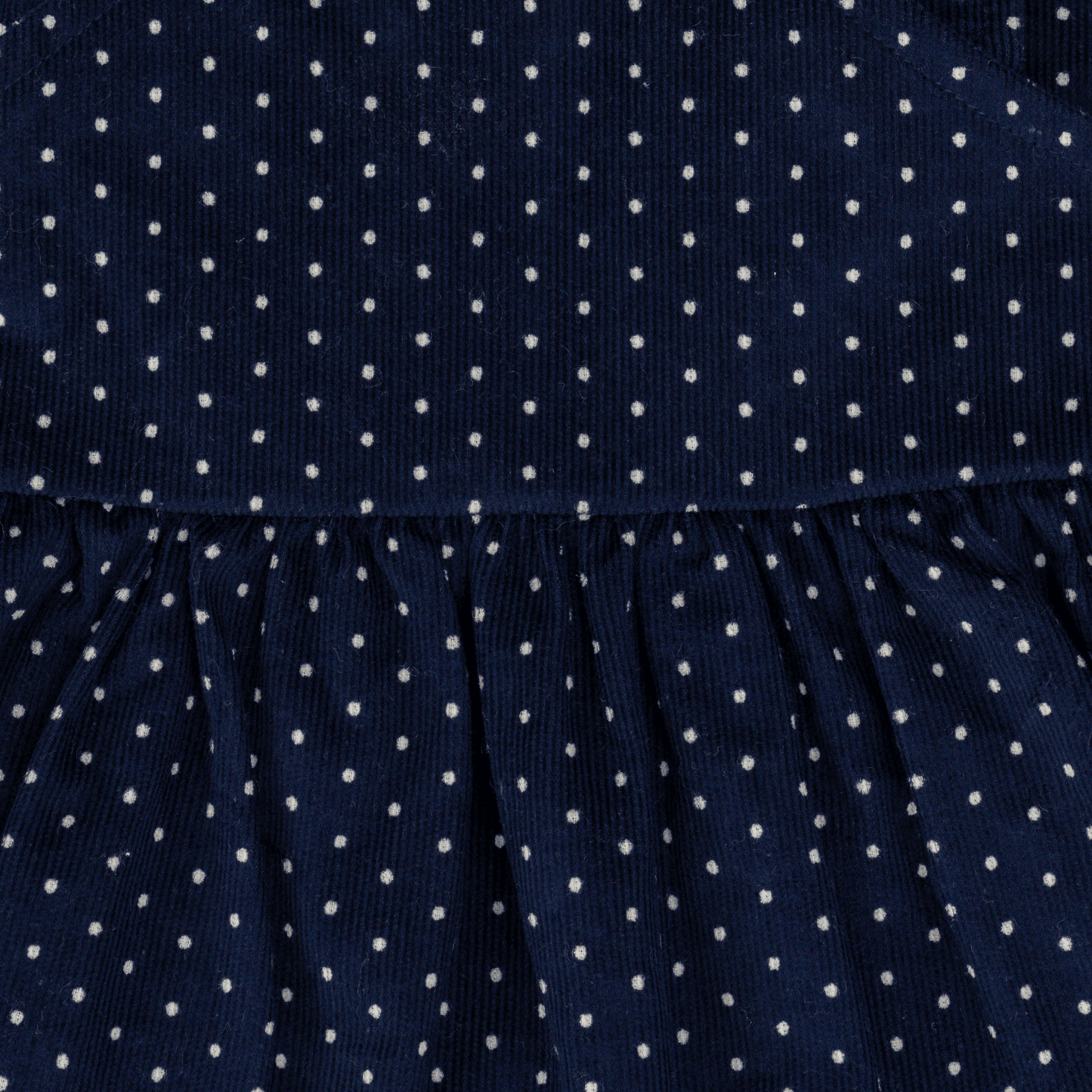 Full Sleeve Polka Pinafore Set for Toddler Girls