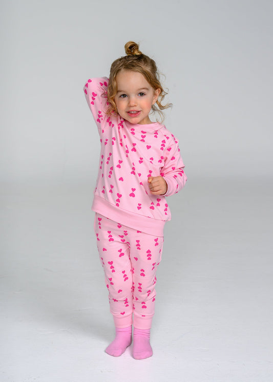 Pink-on-Pink Hearts Joggers