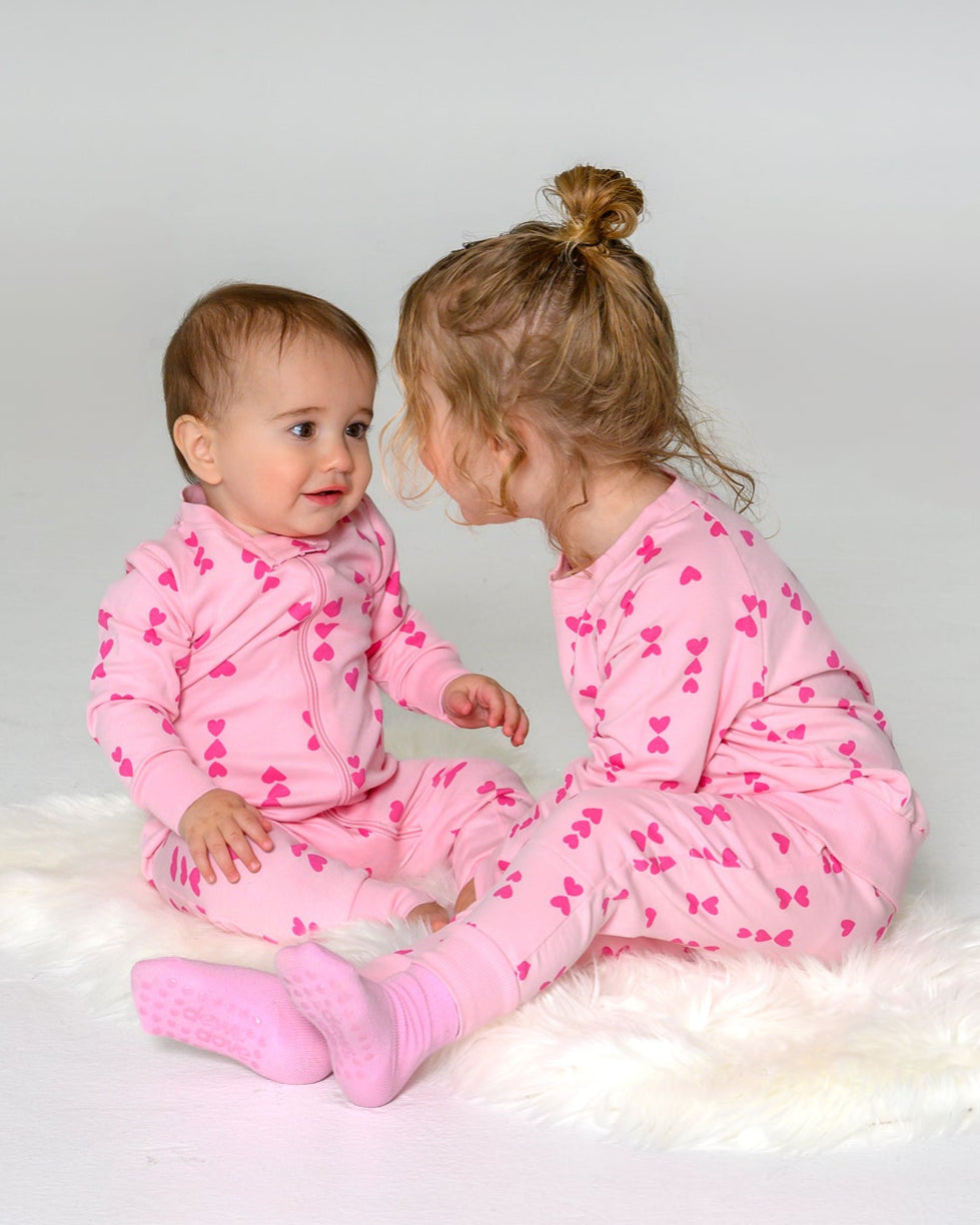 Pink-on-Pink Hearts Joggers