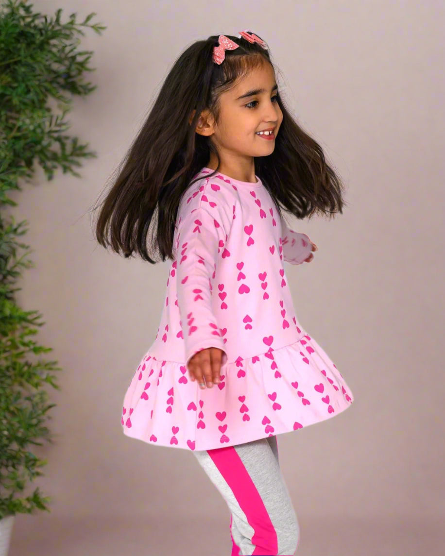 Pink-on-Pink Hearts Top