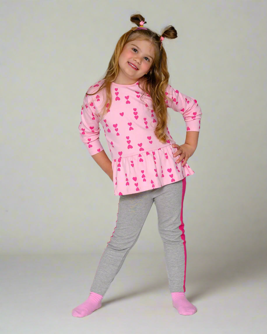 Pink-on-Pink Hearts Top