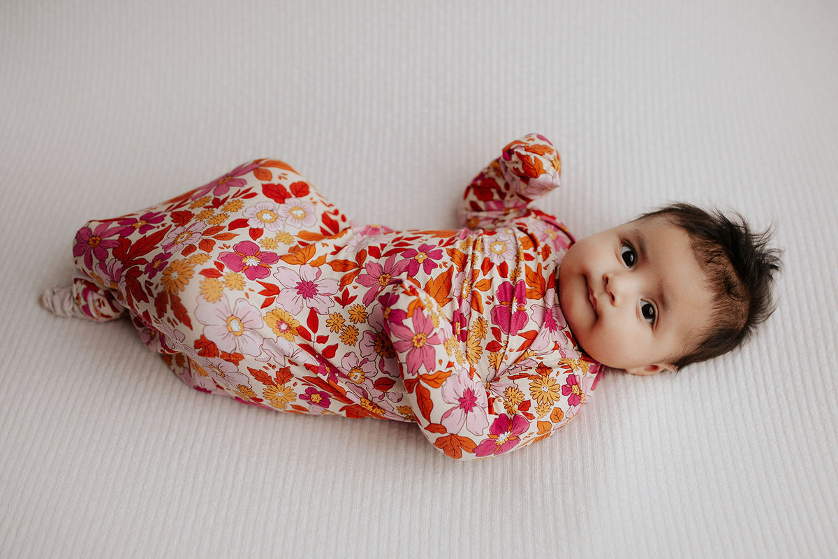 Wild Child Knotted Newborn Baby Gown