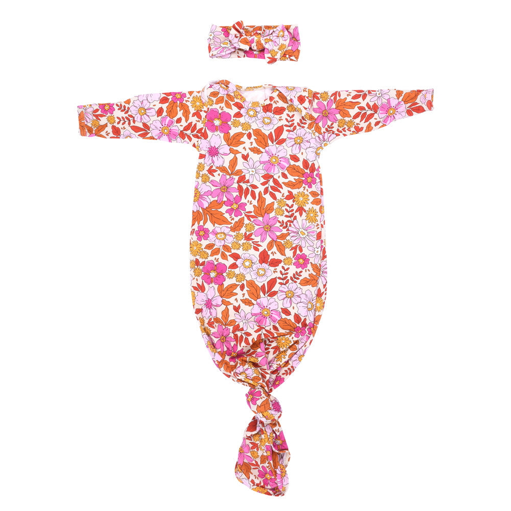 Wild Child Knotted Newborn Baby Gown