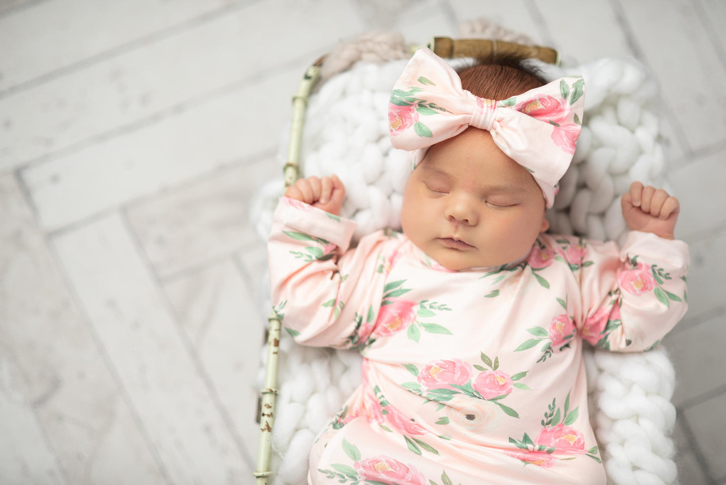 Pinky Pink Rose Baby Gown