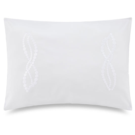 Embroidered Pillowcase - Platinum Pearl Ropes