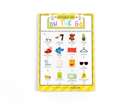 Bulk Sheet On The Go Scavenger Hunt Playtime Pad®