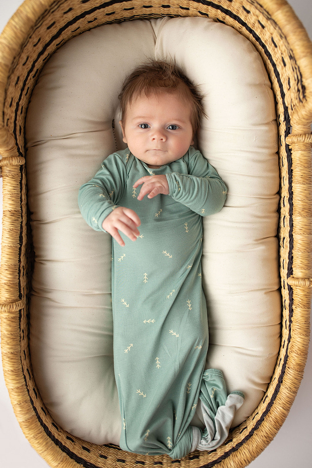 Arrow Knotted Newborn Gown