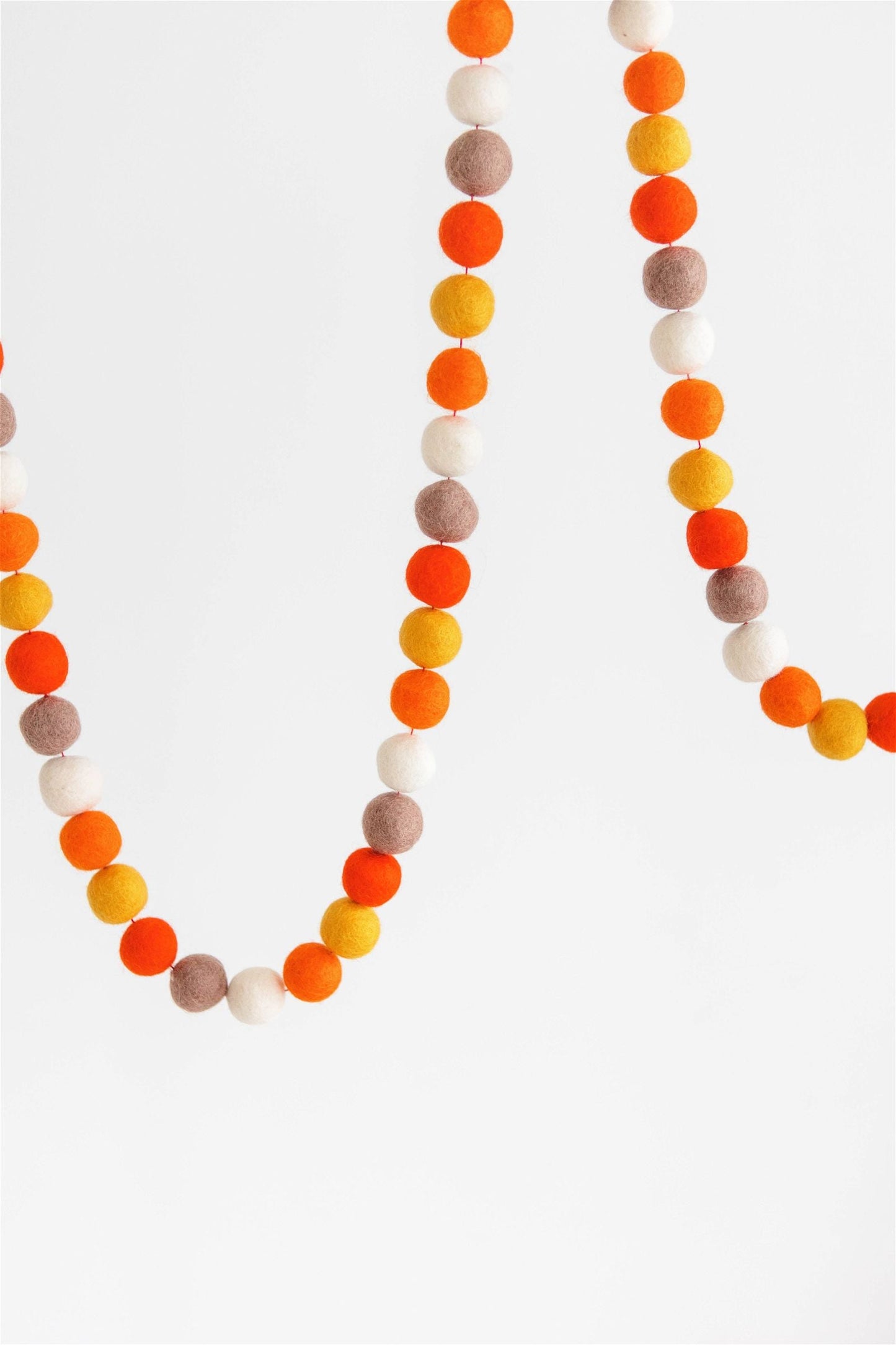 Pumpkin Spice Ball Felt Garland