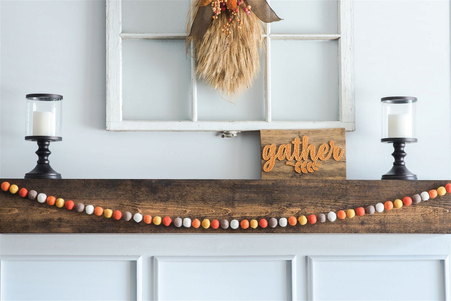 Pumpkin Spice Ball Felt Garland