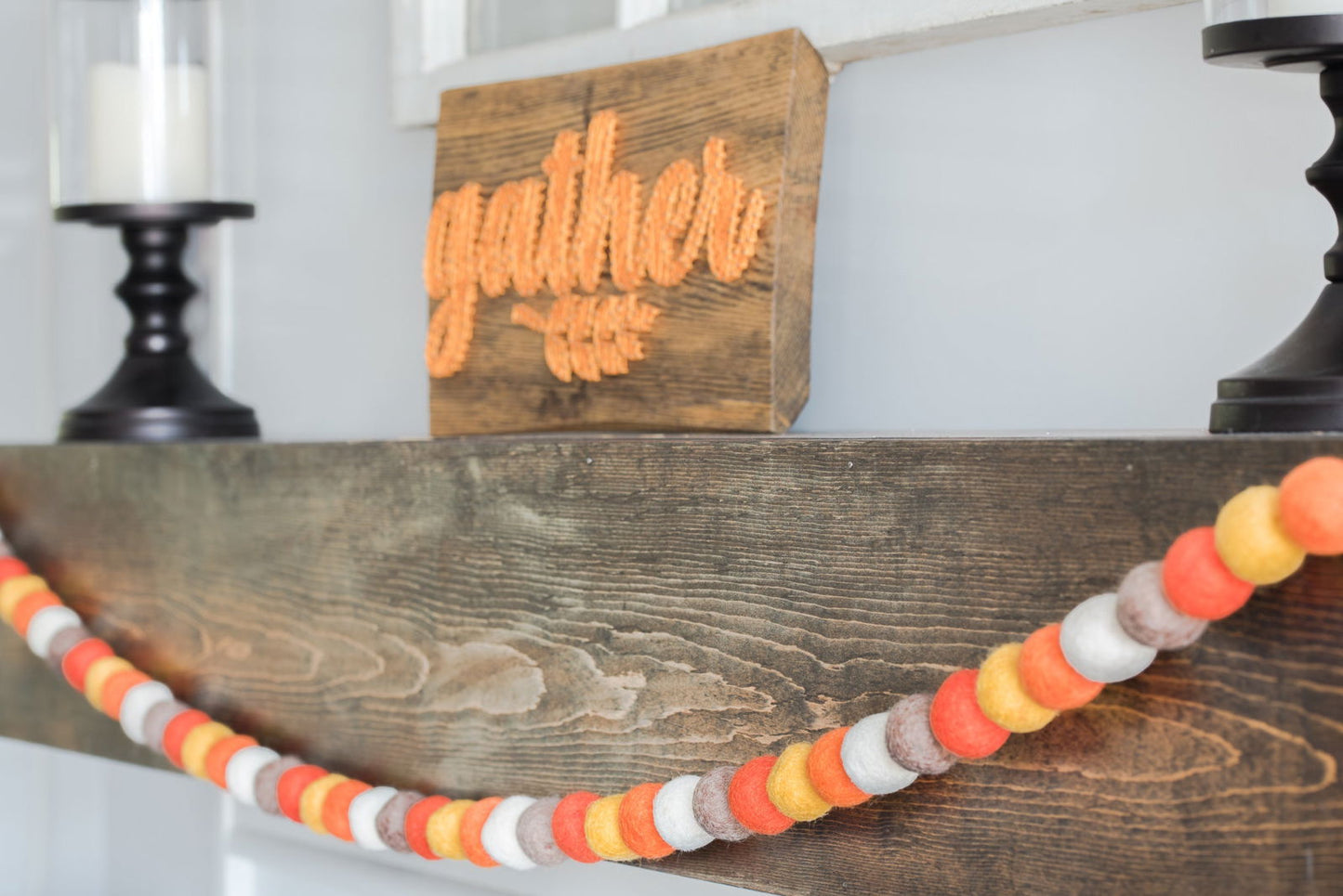 Pumpkin Spice Ball Felt Garland
