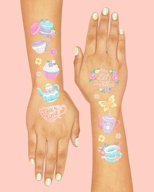 Let's Partea Tats - 61 foil temporary tattoos