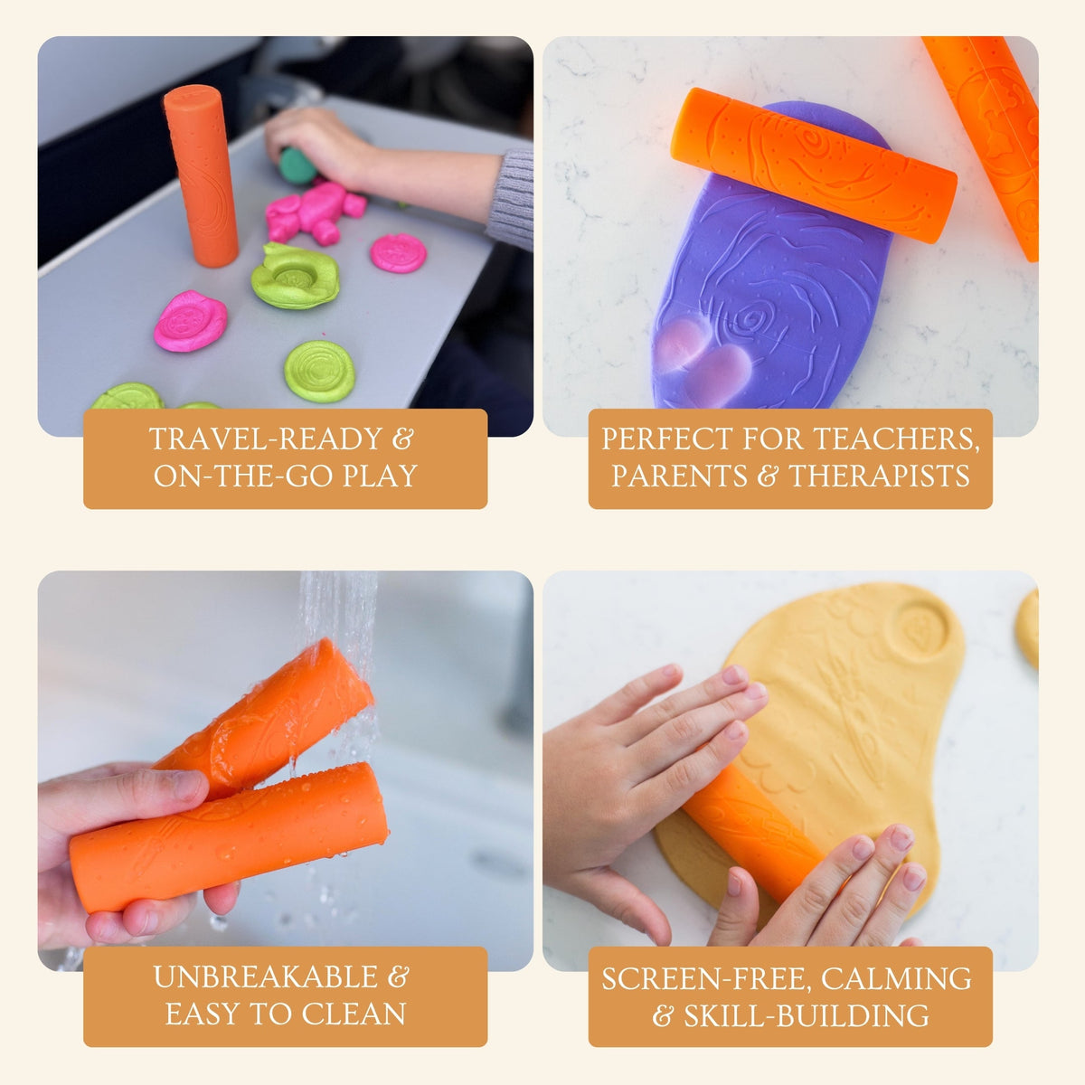 Space Play Dough Rollers (set of 4)