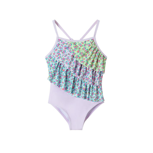 Kids (2-7) One Piece Swim Suit | Pink Floral