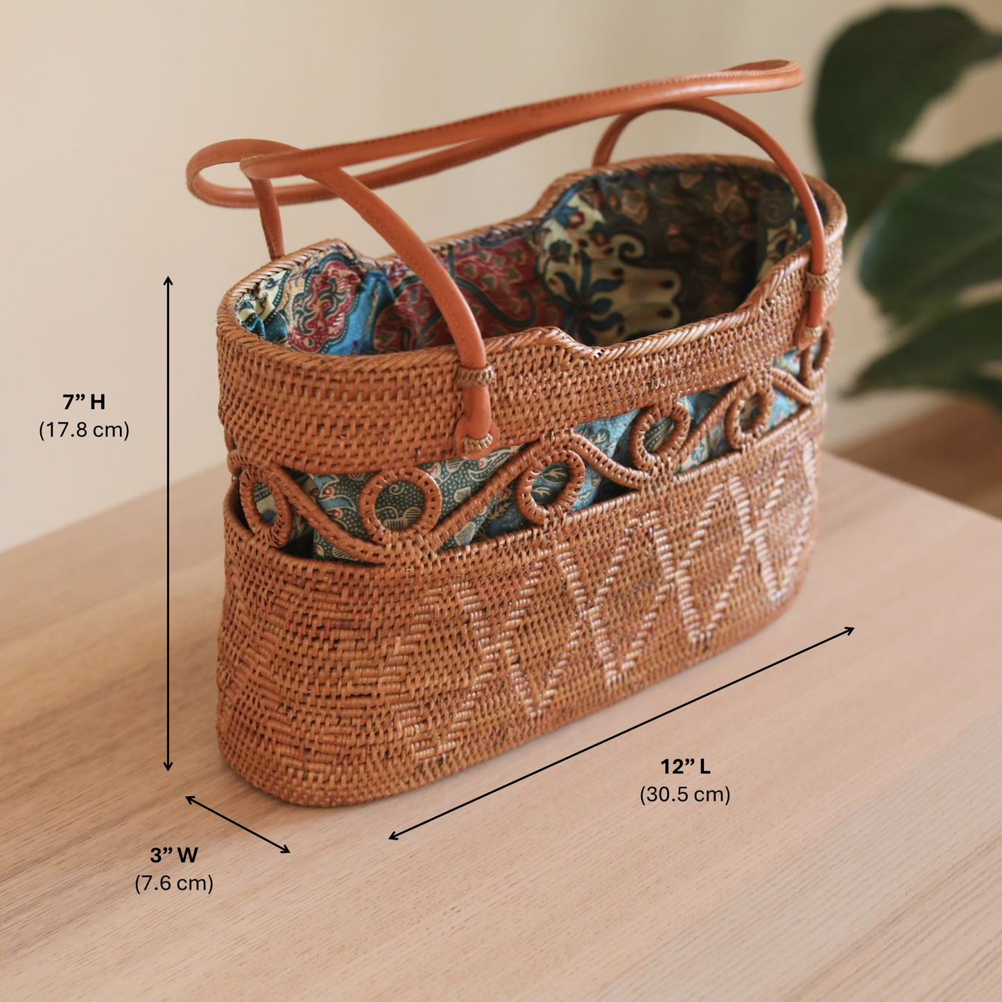 Bali Rattan Handbag - Roma