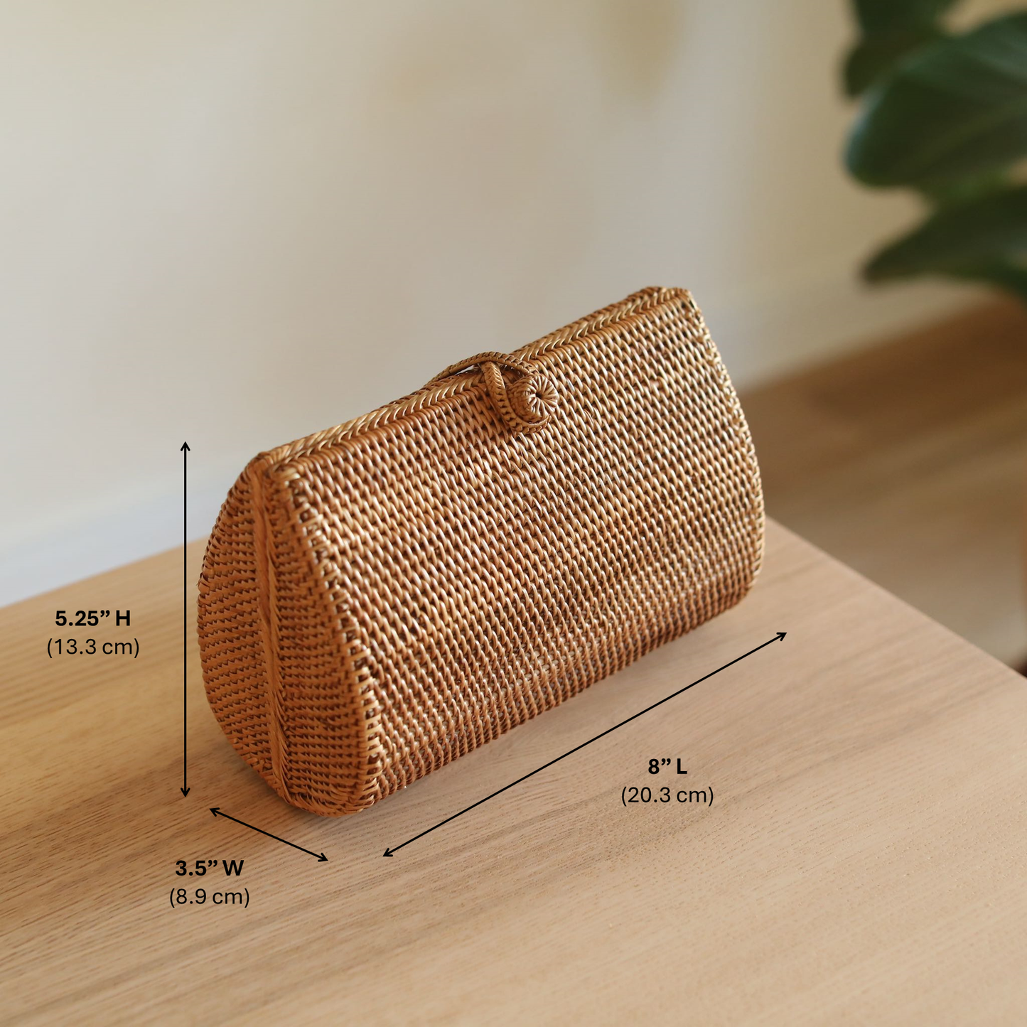 Bali Envelope Rattan Clutch