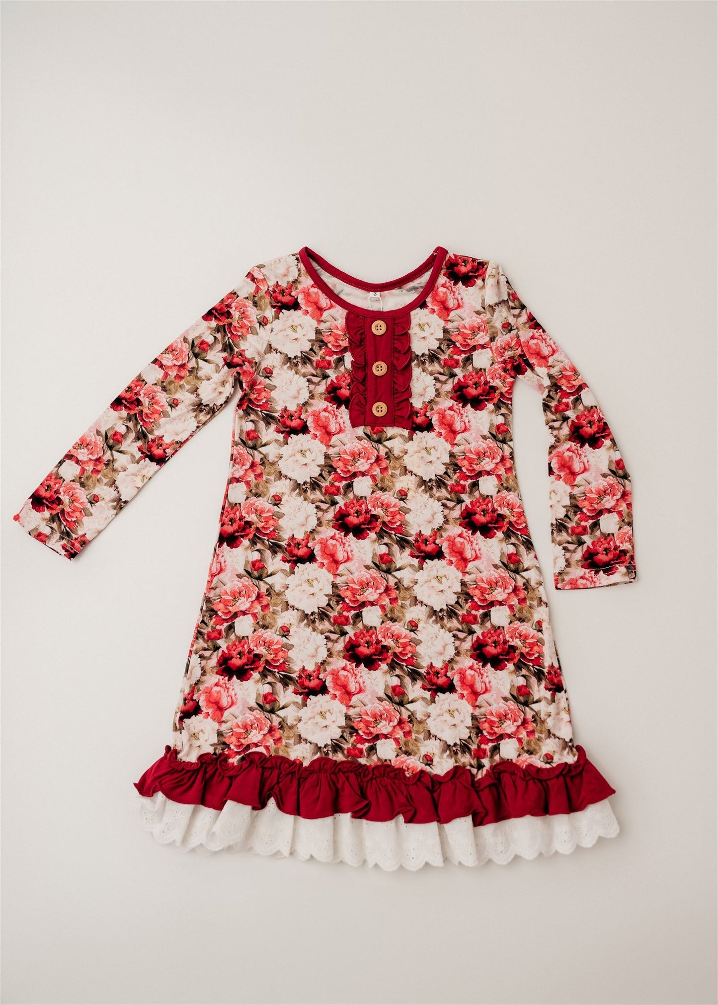 Crimson Bloom Nightgown