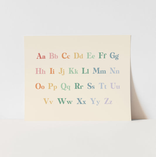 {Rainbow} Alphabet Art Print