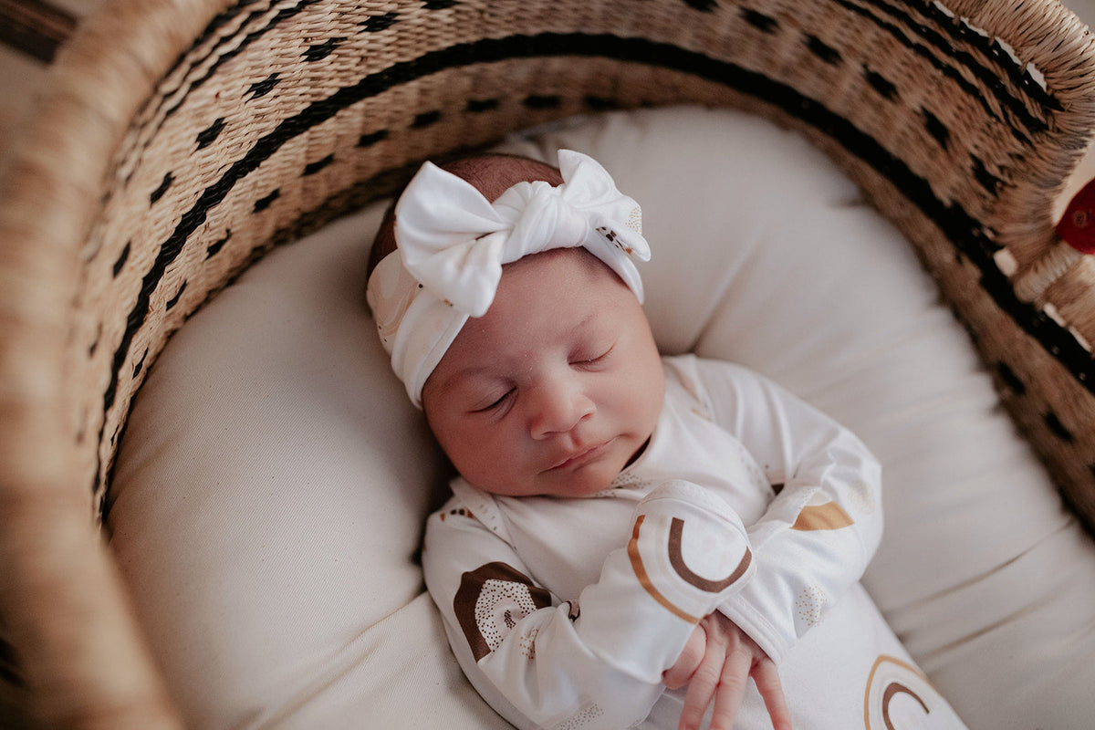 Rainbow Newborn Knotted Baby Gown