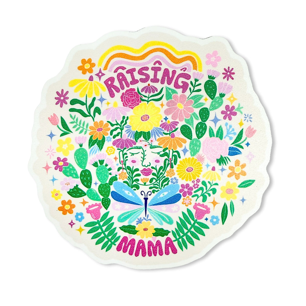 The Raising Mama Floral Sticker