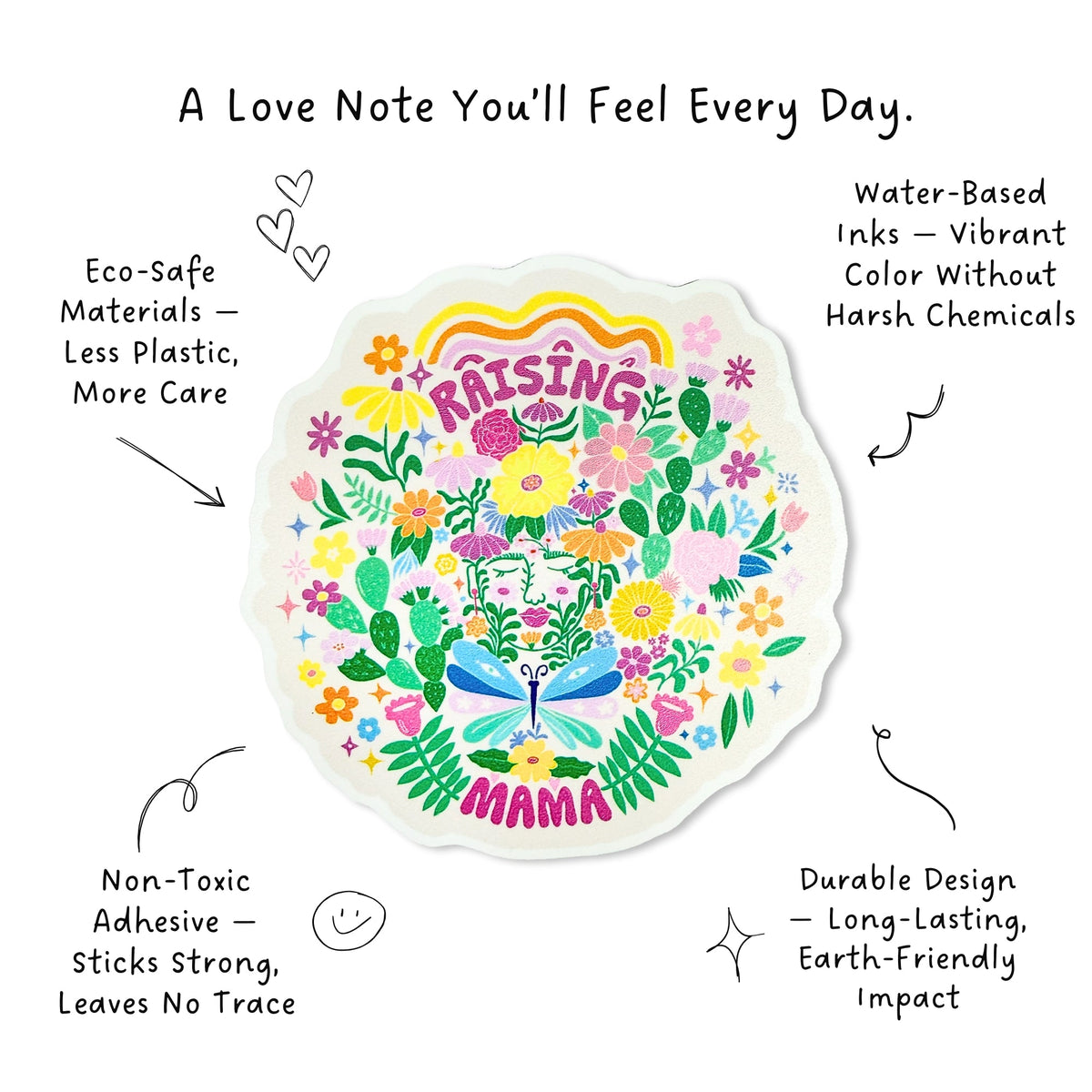 The Raising Mama Floral Sticker