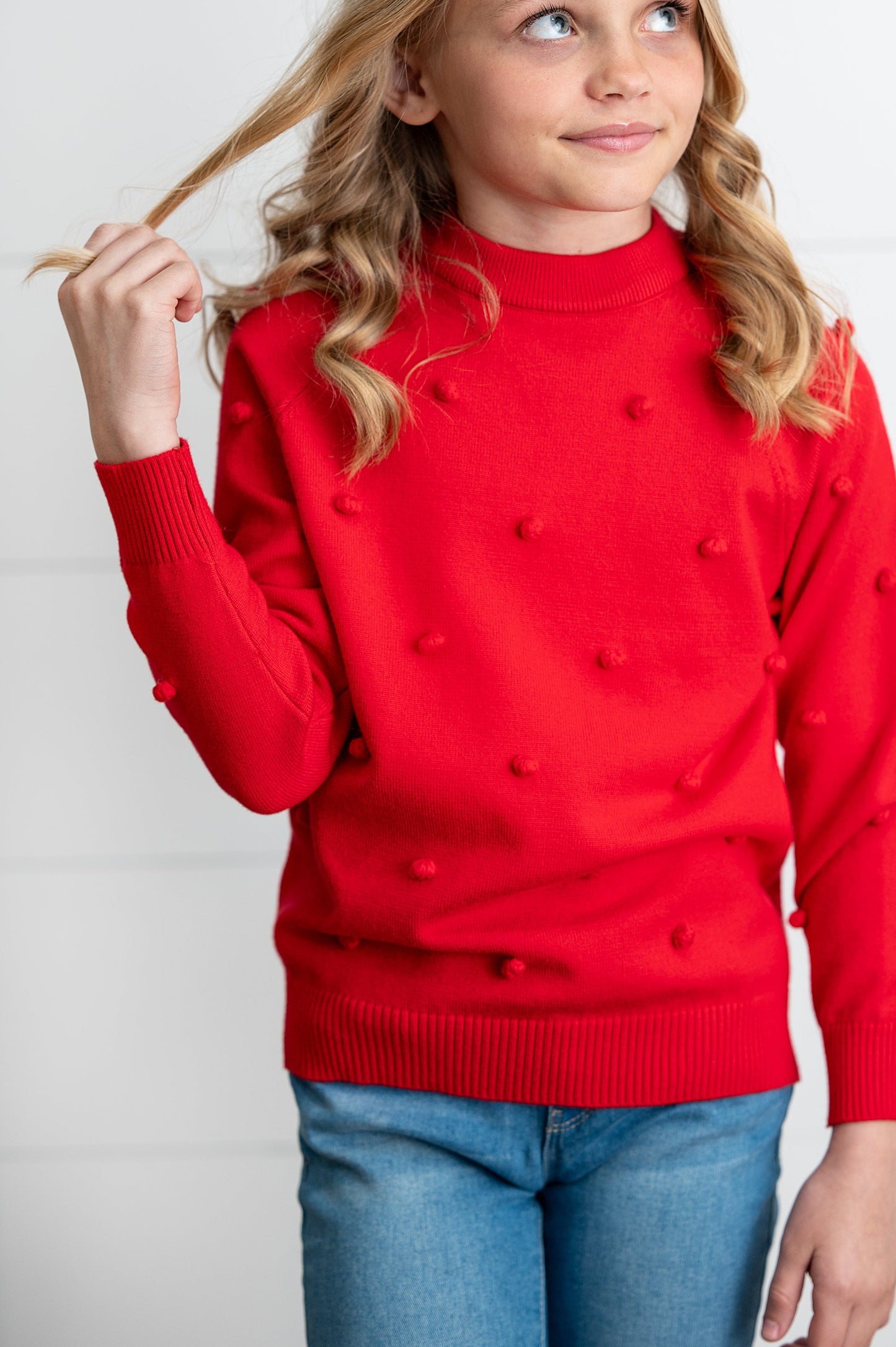 Red Pom Sweater